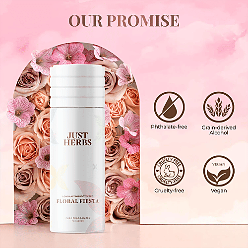 Buy Just Herbs Floral Fiesta Long Lasting Body Spray For Women Online