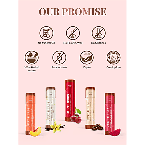 Buy Just Herbs Tinted Lip Balm With SPF 20+, Almond Oil, Shea Butter