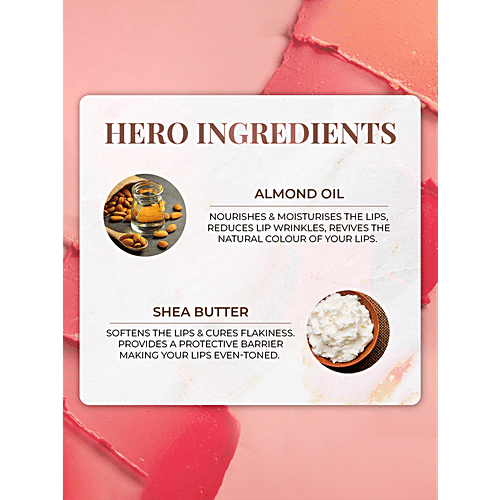 Just Herbs Tinted Lip Balm - With SPF 20+, Almond Oil, Shea Butter, 4 g Cherry 