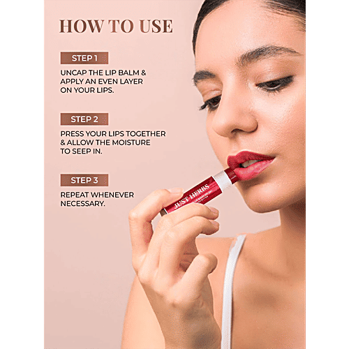 Just Herbs Tinted Lip Balm - With SPF 20+, Almond Oil, Shea Butter, 4 g Cherry 