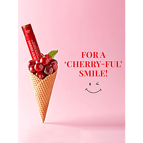 Just Herbs Tinted Lip Balm - With SPF 20+, Almond Oil, Shea Butter, 4 g Cherry 