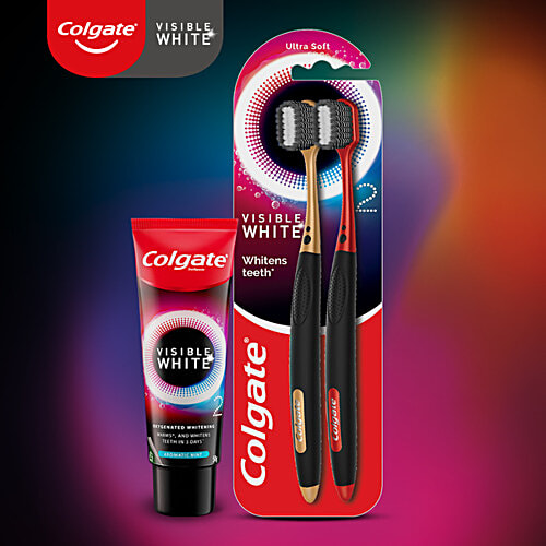 Buy Colgate Visible White O2 Toothbrush With UltraSoft Bristles For