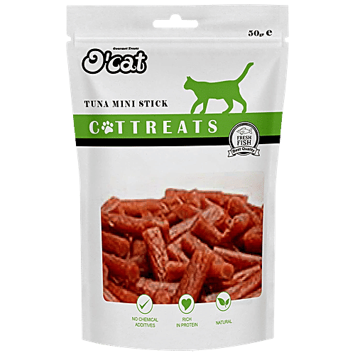 O'cat Cat Treats - Tuna Mini Stick, 50 g Rich In Protein, No Chemical Additives, Natural