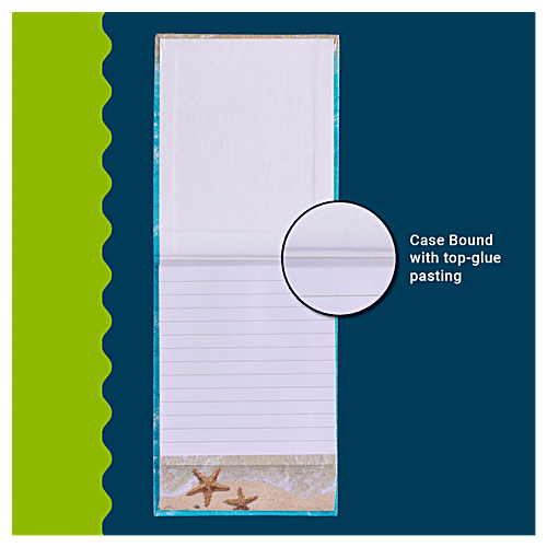 Navneet Youva Slanting Mini Note Pad For Students, Professionals & Personal Use - Single Line, 120 Sheets, Assorted, Matte Laminated, 1 pc (Pack of 2)