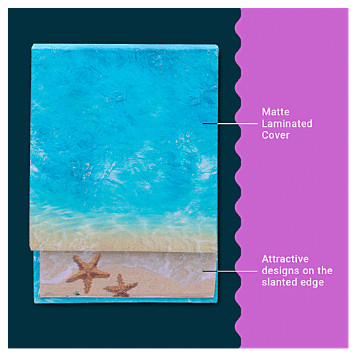 Navneet Youva Slanting Mini Note Pad For Students, Professionals & Personal Use - Single Line, 120 Sheets, Assorted, Matte Laminated, 1 pc (Pack of 2)