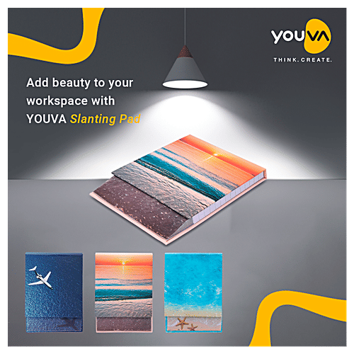 Navneet Youva Slanting Mini Note Pad For Students, Professionals & Personal Use - Single Line, 120 Sheets, Assorted, Matte Laminated, 1 pc (Pack of 2)