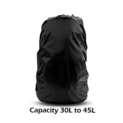JBG Home Store Rain Cover - BP-30LTO45L, For Backpack Bags, Rubberized Material, Elastic Adjustable, Black, 1 pc  