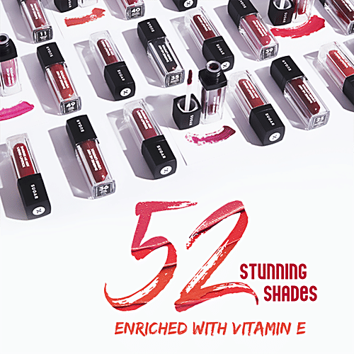 Sugar Cosmetics Smudge Me Not Liquid Lipstick - High Pigmentation, 17 Fiery Berry, Marsala, 4.5 ml  