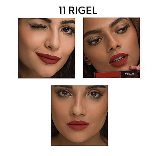 Sugar Cosmetics Mettle Liquid Lipstick - Highly Pigmented, 7 ml 11 Rigel, Rusty Orange 