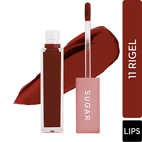 Sugar Cosmetics Mettle Liquid Lipstick - Highly Pigmented, 7 ml 11 Rigel, Rusty Orange 