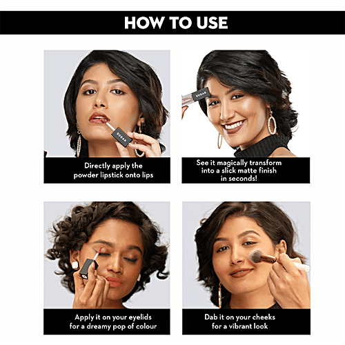 Sugar Cosmetics Air Kiss Powder Lipstick - Ultra Lightweight, Super Matte Finish, 2 g 01 Mocha Mousse 