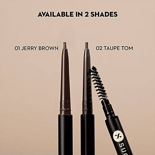 Sugar Cosmetics Arch Arrival Micro Brow Pencil - Water Resistant, Lasts Up To 12 Hours, 0.09 g 02 Taupe Tom 