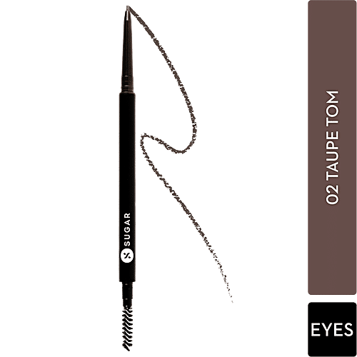Sugar Cosmetics Arch Arrival Micro Brow Pencil - Water Resistant, Lasts Up To 12 Hours, 0.09 g 02 Taupe Tom 