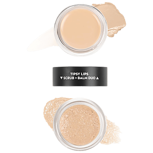 Sugar Cosmetics Tipsy Lips Scrub + Balm Duo - Sweet & Boozy, 10 g 05 Irish Coffee 