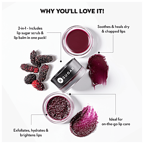 Sugar Cosmetics Tipsy Lips Scrub + Balm Duo - Sweet & Boozy, 10 g 05 Irish Coffee 