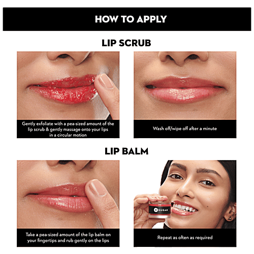 Sugar Cosmetics Tipsy Lips Scrub + Balm Duo - Sweet & Boozy, 10 g 05 Irish Coffee 