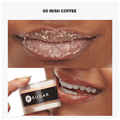 Sugar Cosmetics Tipsy Lips Scrub + Balm Duo - Sweet & Boozy, 10 g 05 Irish Coffee 