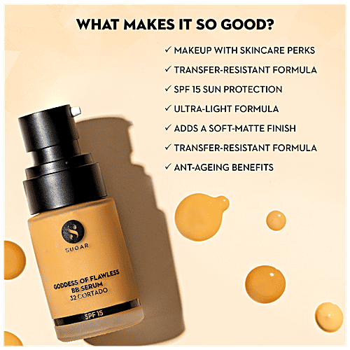 Sugar Cosmetics Goddess Of Flawless BB Serum - With SPF 15, 25 ml 17 Raf