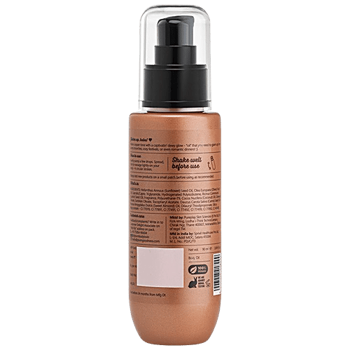 Plum BodyLovin’ Body Shimmer Oil - Copper Sheen, Non-Greasy, Long-Lasting Shimmer, Deeply Moisturises, 90 ml