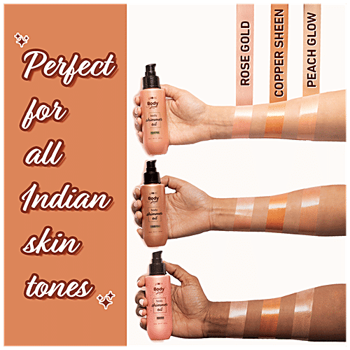 Plum BodyLovin’ Body Shimmer Oil - Copper Sheen, Non-Greasy, Long-Lasting Shimmer, Deeply Moisturises, 90 ml