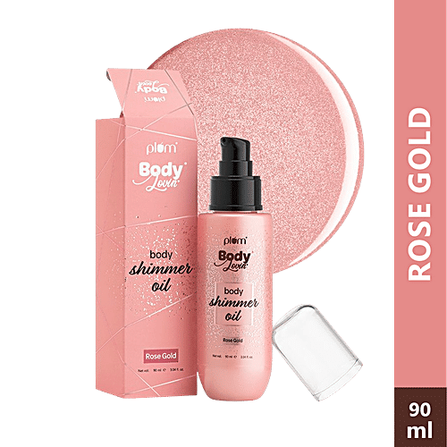 Buy Plum BodyLovin’ Body Shimmer Oil Rose Gold, NonGreasy, Long