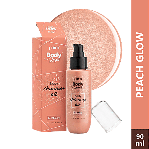Buy Plum BodyLovin’ Body Shimmer Oil Peach Glow, NonGreasy, Long