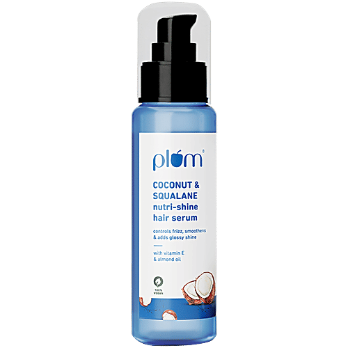 Plum Coconut & Squalane Nutri-Shine Hair Serum - With Vitamin E & Almond Oil, 75 ml  