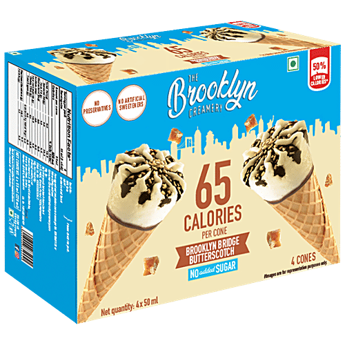 Buy THE BROOKLYN CREAMERY Cones Brooklyn Bridge Butterscotch, No