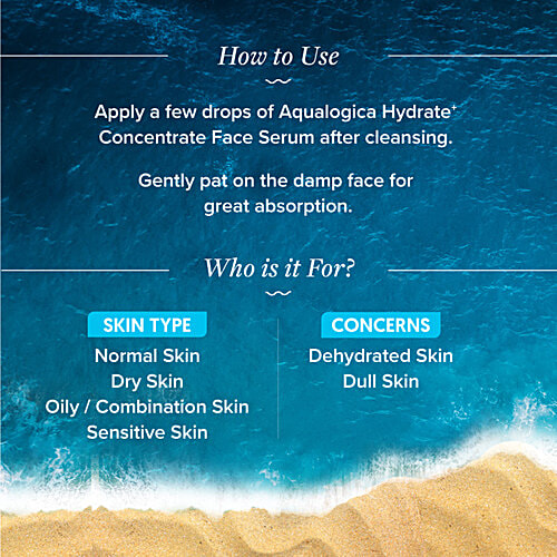 Aqualogica Hydrate+ Face Serum - Coconut Water & Hyaluronic Acid, For Dewy & Plump Skin, 30 ml  