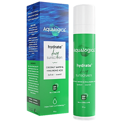 Buy Aqualogica Hydrate+ Dewy Sunscreen SPF 50, For UVA/B & Blue Light