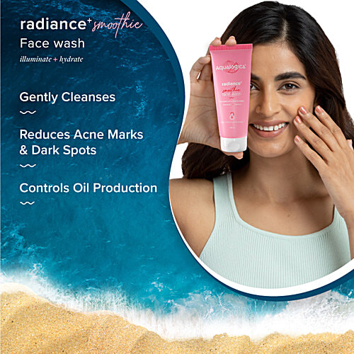Aqualogica Radiance+ Smoothie Face Wash - Watermelon & Niacinamide, Illuminates Skin, 100 ml  