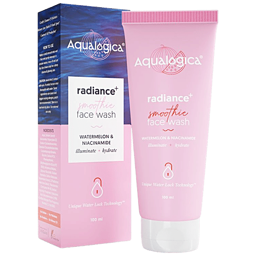 Aqualogica Radiance+ Smoothie Face Wash - Watermelon & Niacinamide, Illuminates Skin, 100 ml  