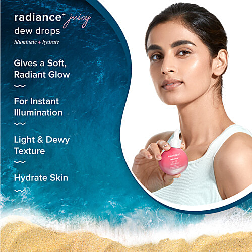 Aqualogica Radiance+ Juicy Dew Drops - Watermelon & Niacinamide, Instant Glow, 30 ml  