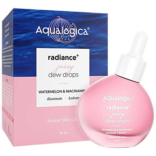 Aqualogica Radiance+ Juicy Dew Drops - Watermelon & Niacinamide, Instant Glow, 30 ml  