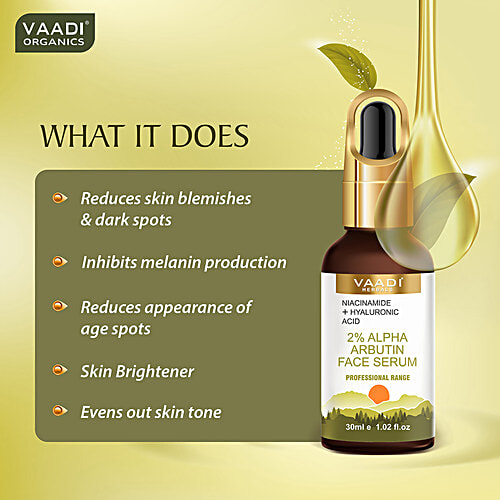 Buy VAADI HERBALS 2 Alpha Arbutin Face Serum With Niacinamide