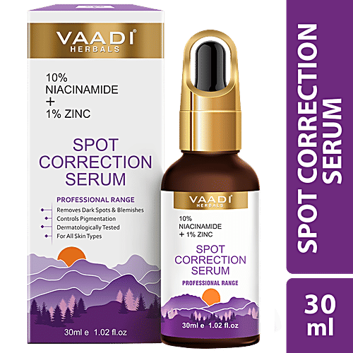 Buy VAADI HERBALS Spot Correction Serum With 10 Niacinamide & 1 Zinc For Dark Spots