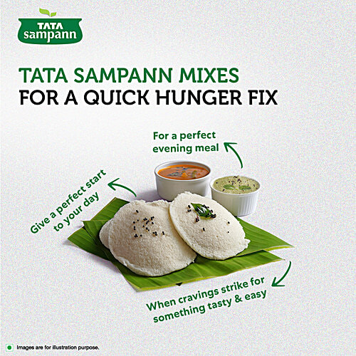 Tata Sampann Fibre Rich Idli Mix - Ready to Cook Breakfast Mix, Soft, Fluffy & Tasty Idlis, Idli Batter, 500 g  