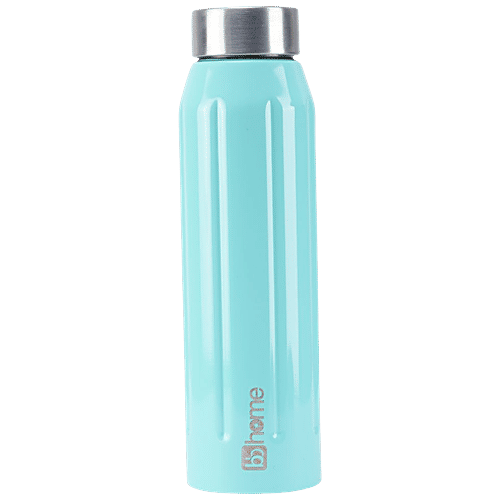 bb home Atom Stainless Steel Water Bottle With Steel Cap - Turquoise Blue, Leak Proof, 700 ml  
