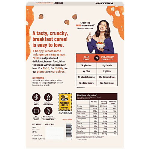 Buy Millé A Supergrain Co. Buckwheat Breakfast Flakes Vanilla, No