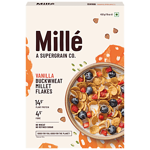 Buy Mille Buckwheat Breakfast Flakes Vanilla, No Maida, Gluten Free
