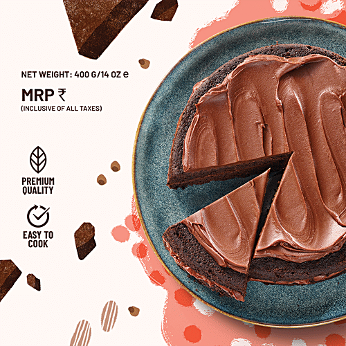 Mille Millet Cake Mix - Double Chocolate, No Maida, Eggless, Gluten Free, High Plant Protein, No Refined Sugar, 400 g Mille A Supergrain Co
