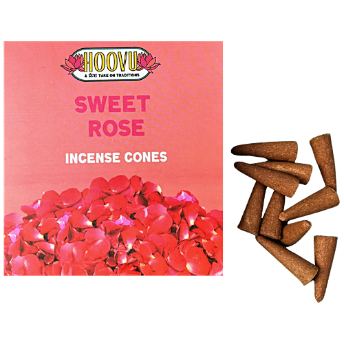 Buy Hoovu Fresh Incense Cones Sweet Rose Online at Best Price of Rs