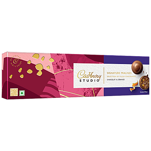 Cadbury Studio - Signature Pralines Chocolat A L'orange, Selection Of Filled Chocolates, 78 g (6 pcs x 13 g each)