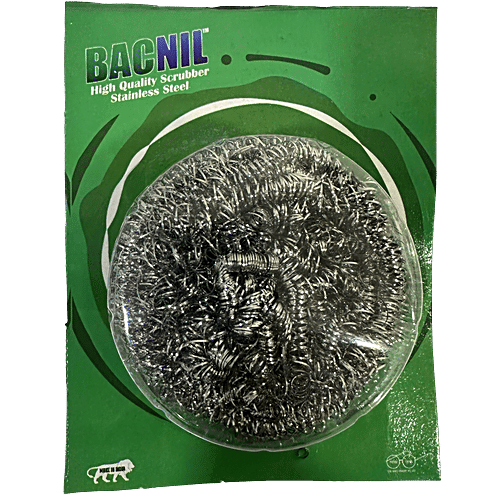 Bacnil Stainless Steel Scrubber - Removes Tough Stains, 1 pc  