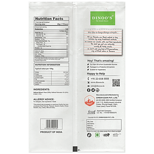 DINOO'S Namkeen - Bombay Puri, 200 g Pouch 