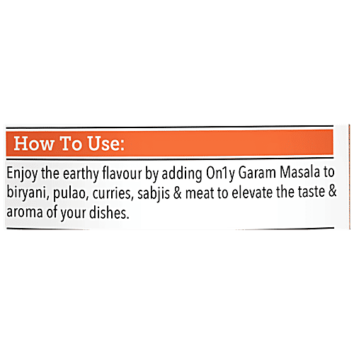 Buy On1y Garam Masala Low Sodium, No Added Colours & Preservatives