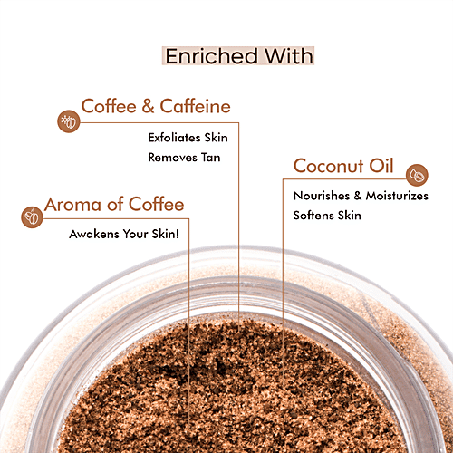 mCaffeine Naked & Raw Coffee Body Scrub, 55 g