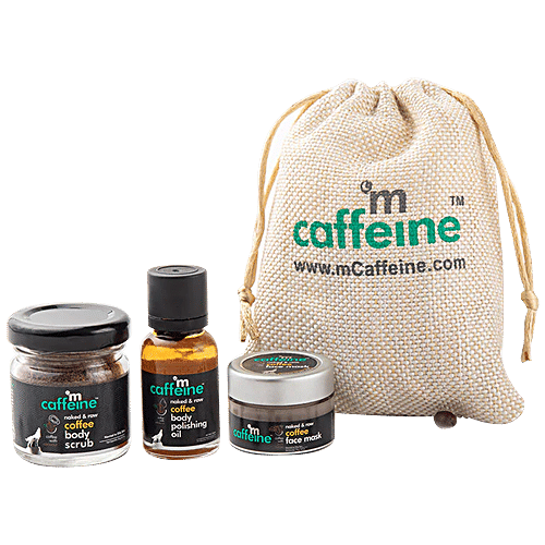 mCaffeine Deep Pore Cleansing Kit - Coffee Face Wash, Scrub & Mask, 3 pcs
