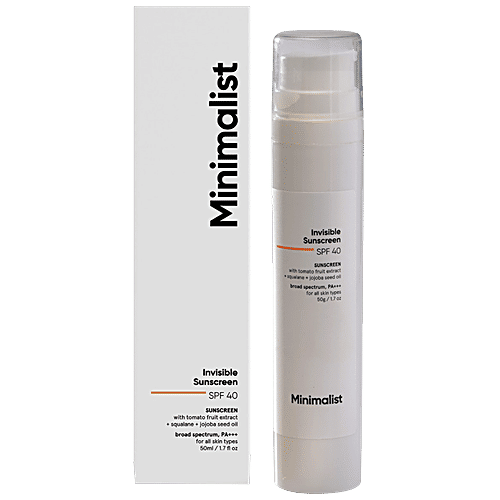 Buy Minimalist Invisible Sunscreen SPF 40, PA +++, With Tomato Fruit Extract, Squalane
