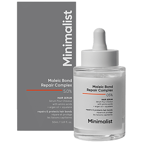 Minimalist Maleic Bond Repair Complex 5% Hair Serum - With Amino Acids, Argan Oil & Squalane, 50 ml  